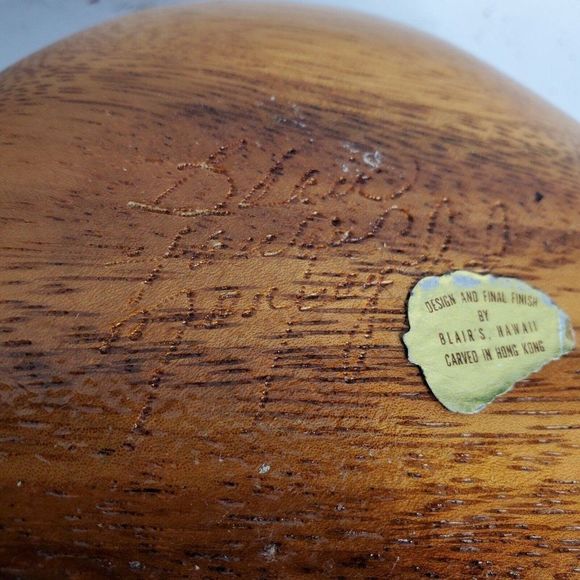 Wooden 3 Way Divided Leaf Shaped Bowl Tray Dish Monkeypod - Picture 8 of 10